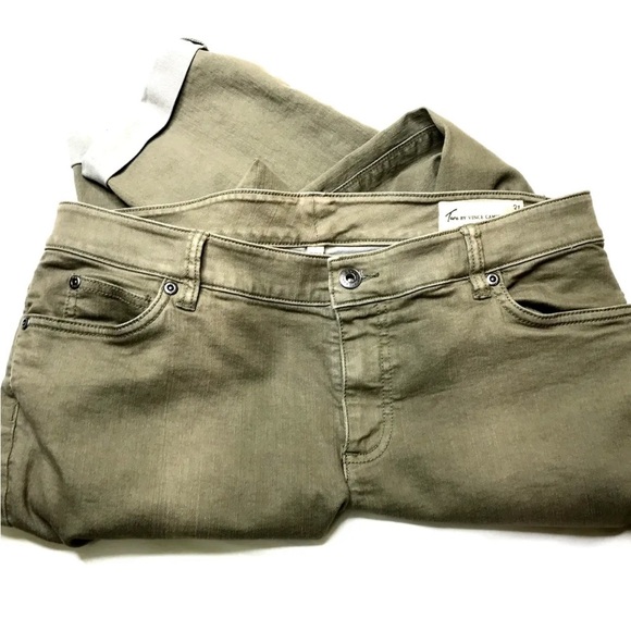 Two by Vince Camuto Jeans Light Green Roll Cuff Stretch Skinny Leg Size 31 - Picture 13 of 13
